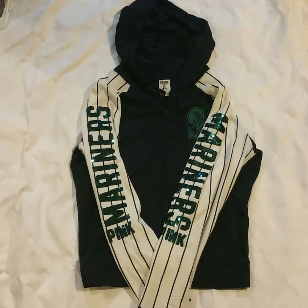 PINK Seattle mariner's zip up hoodie